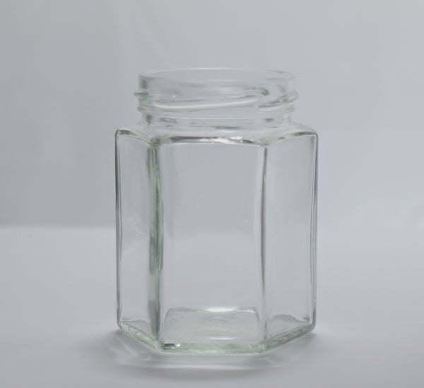 Pot en verre 110 ml hexagonal (choisir la quantité)