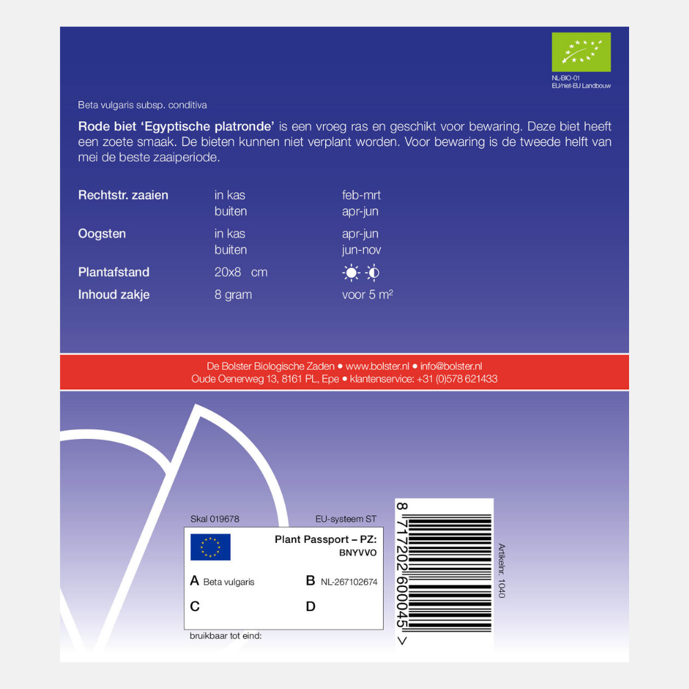 Red beet 'Egyptian flat round' BIO