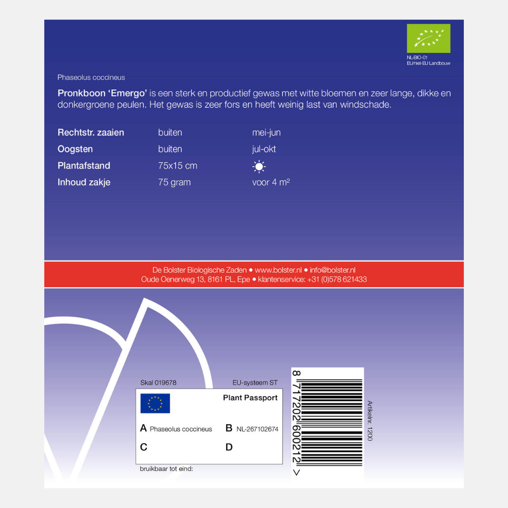 Runner bean 'Emergo' BIO