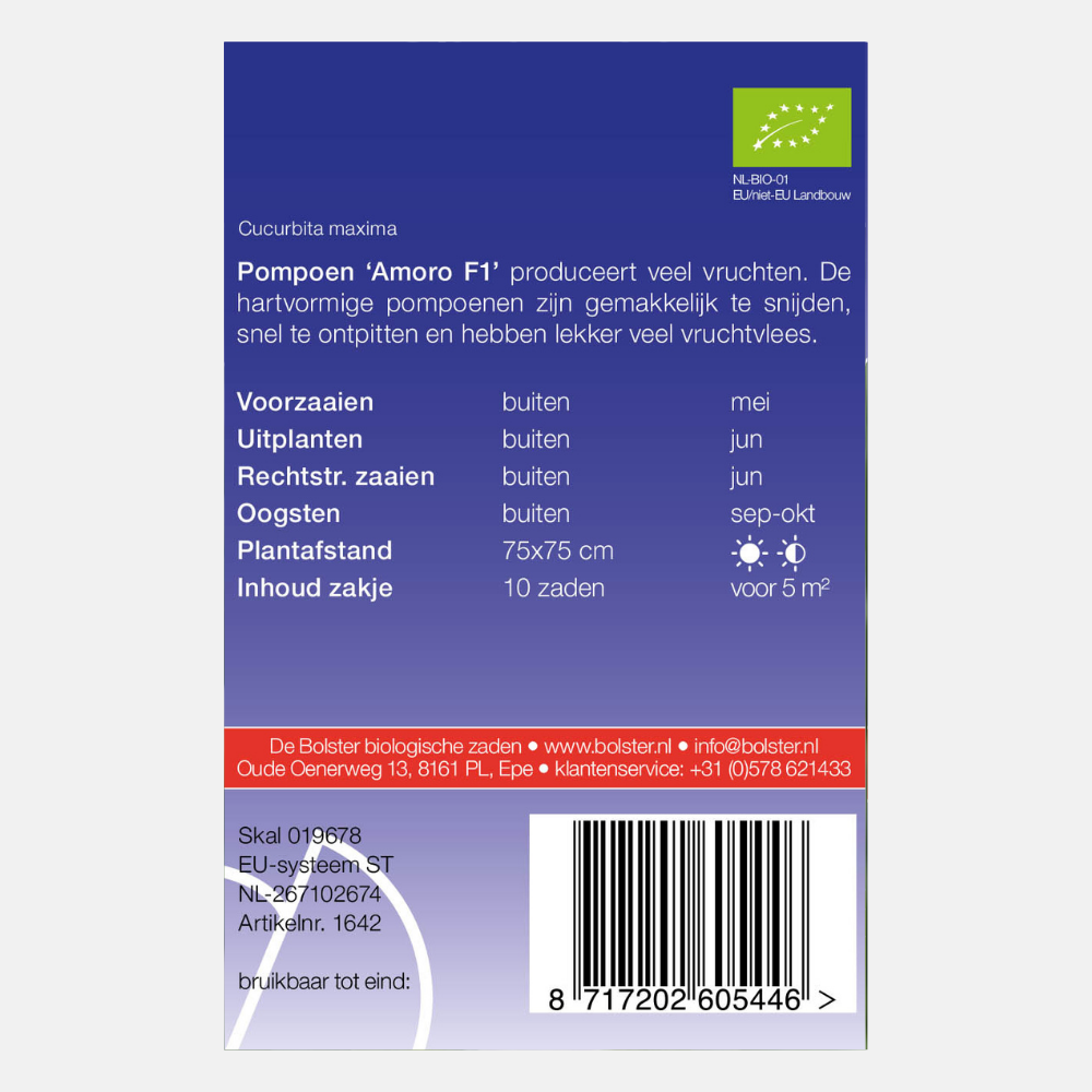 Pompoen 'Amoro F1' BIO