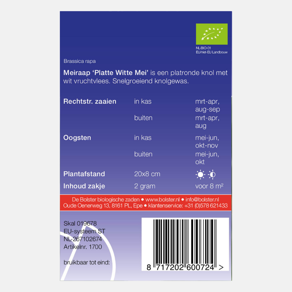 May turnip 'Platte Witte Mei' BIO