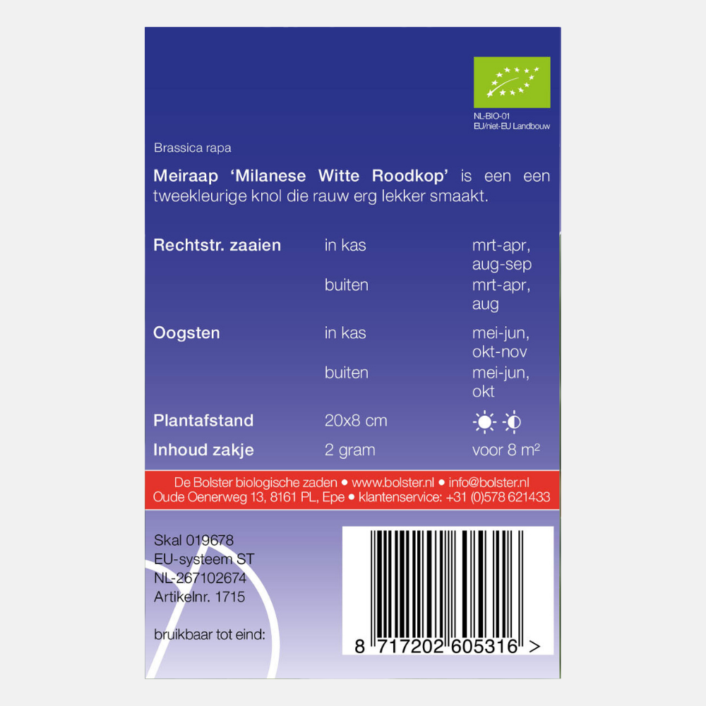 Turnip 'Milanese White Redhead' BIO