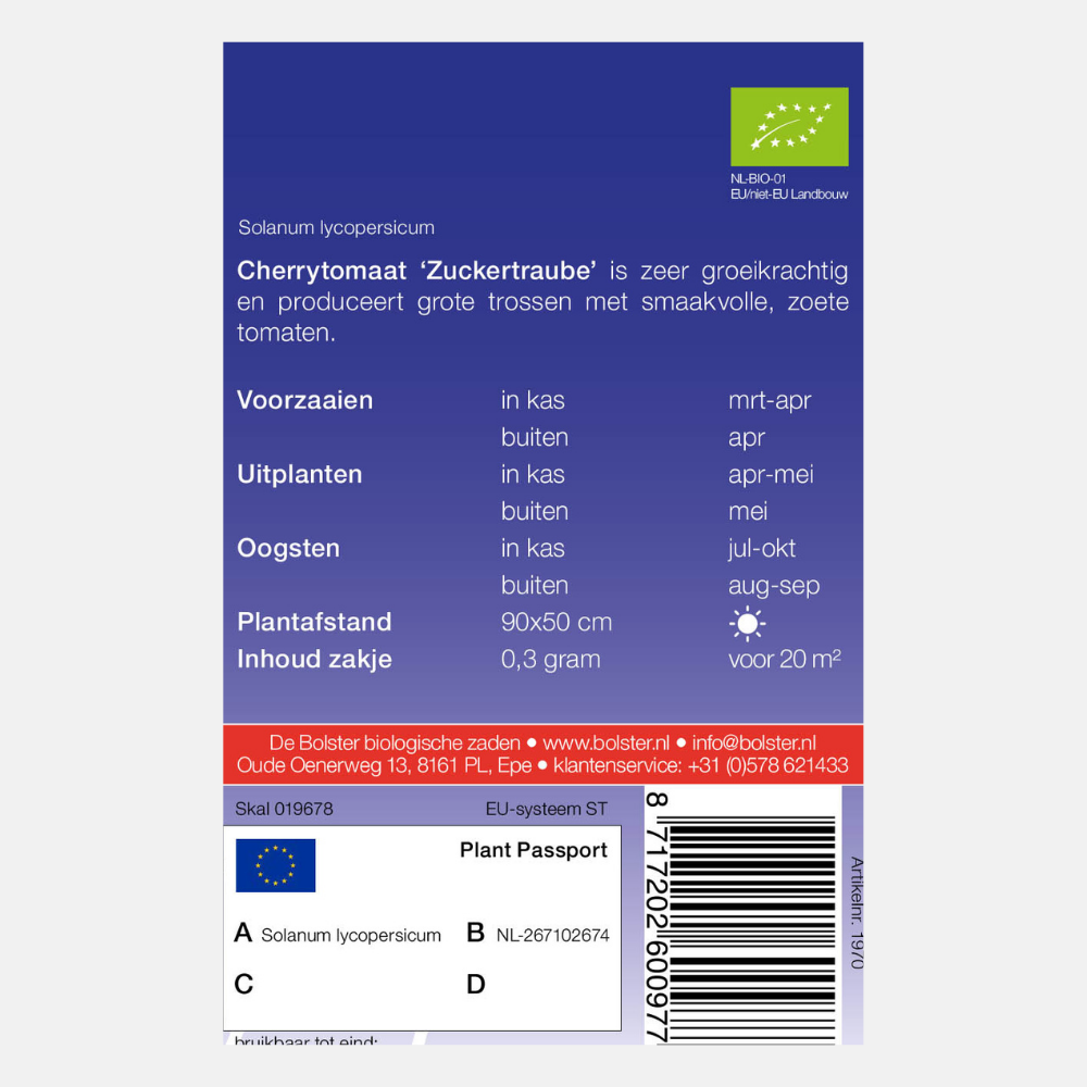 Cherry tomato 'Zuckertraube' BIO