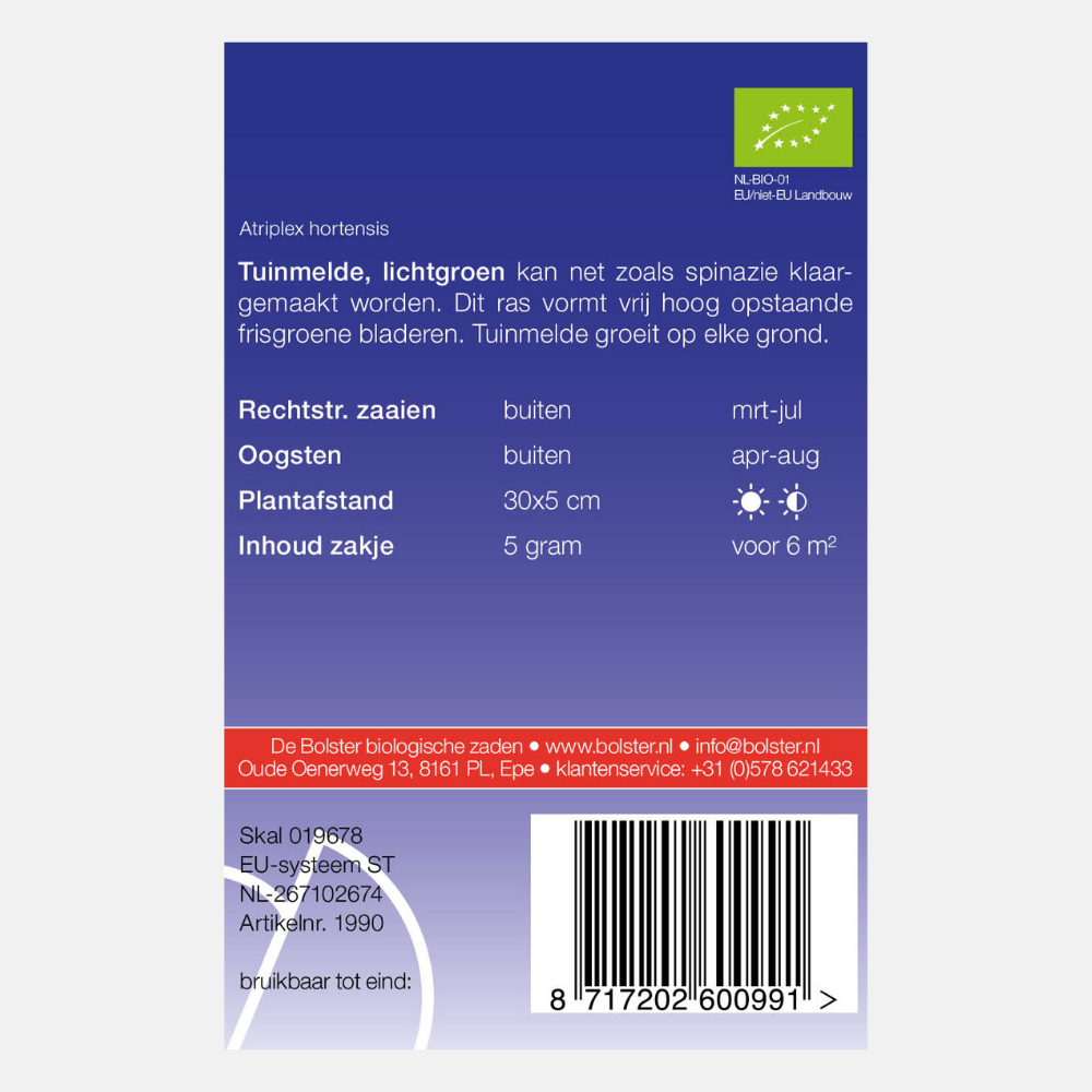 Tuinmelde - vert clair BIO