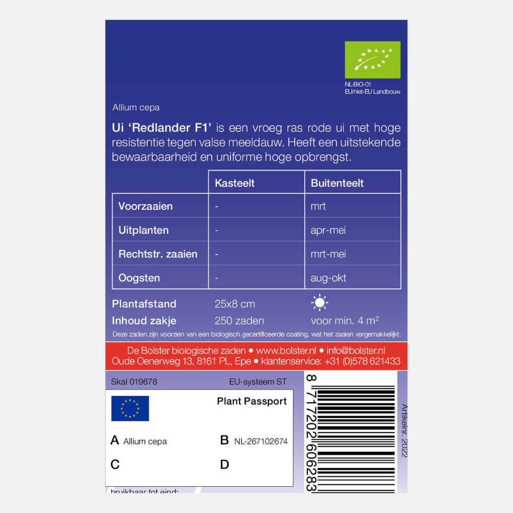 Onion 'Redlander F1' BIO