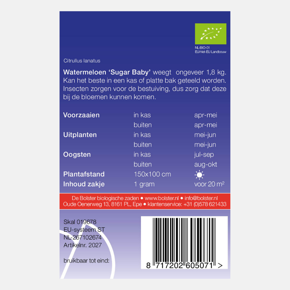 Watermeloen 'Sugar Baby' BIO