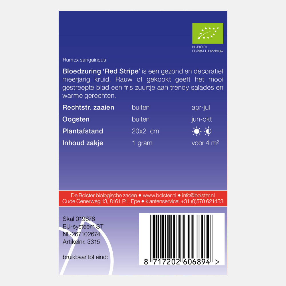 Blood sorrel 'Red Stripe' BIO