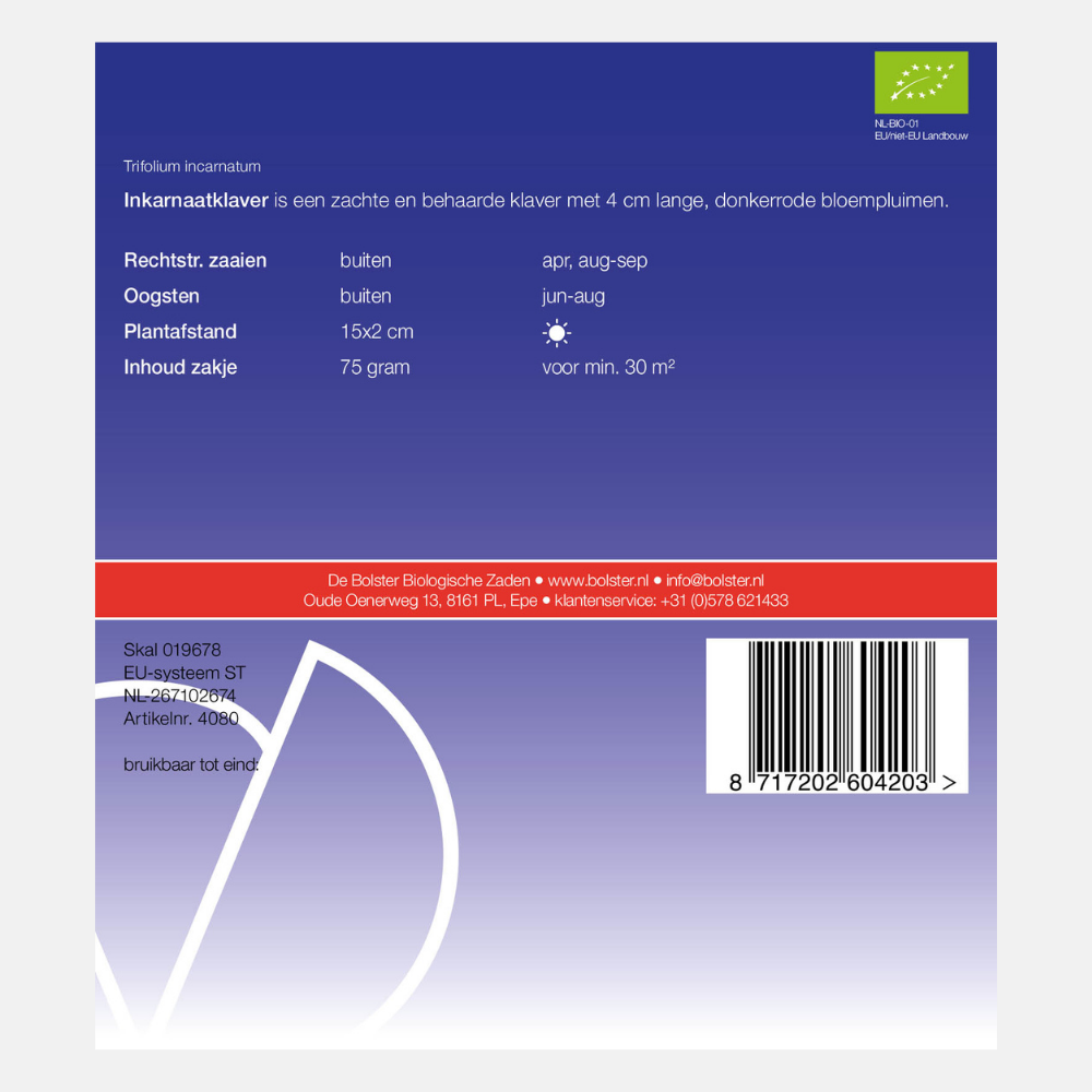 Trèfle incarné - Engrais vert BIO