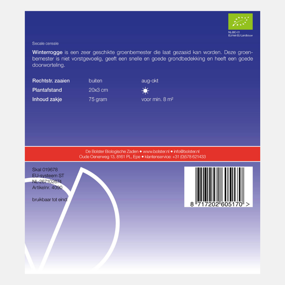 Seigle d'hiver - Engrais vert BIO