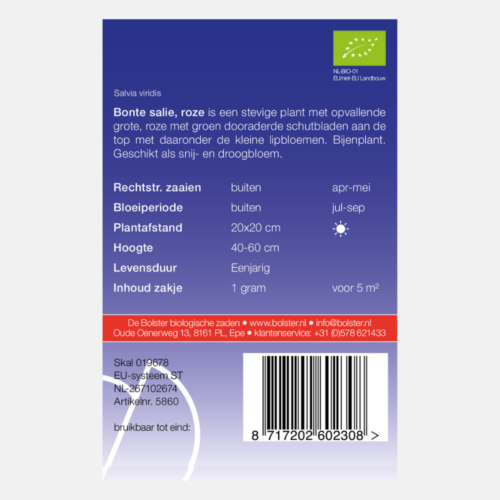 Sauge panachée, rose BIO