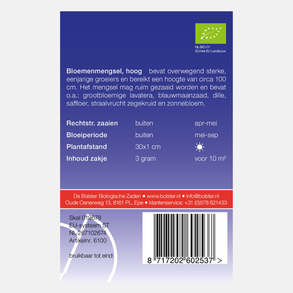 Flower mixture, high BIO