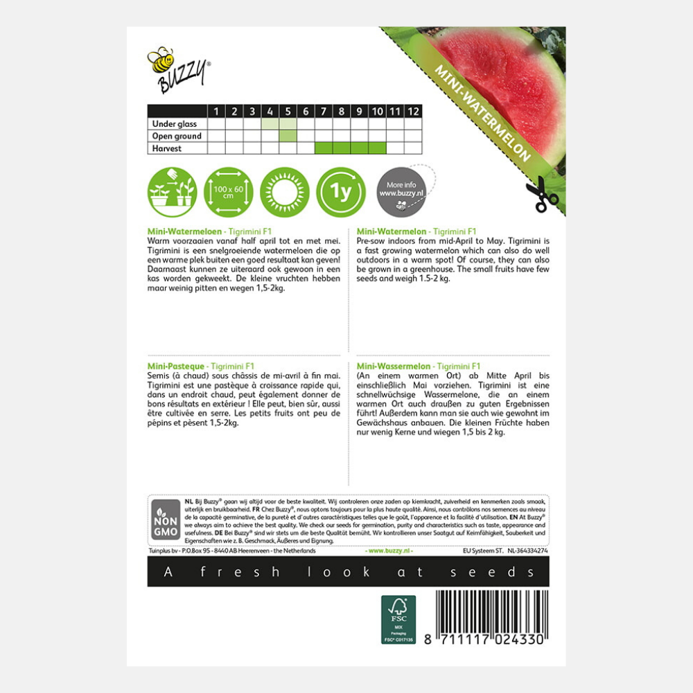 Pastèque mini 'Tigrimini' F1