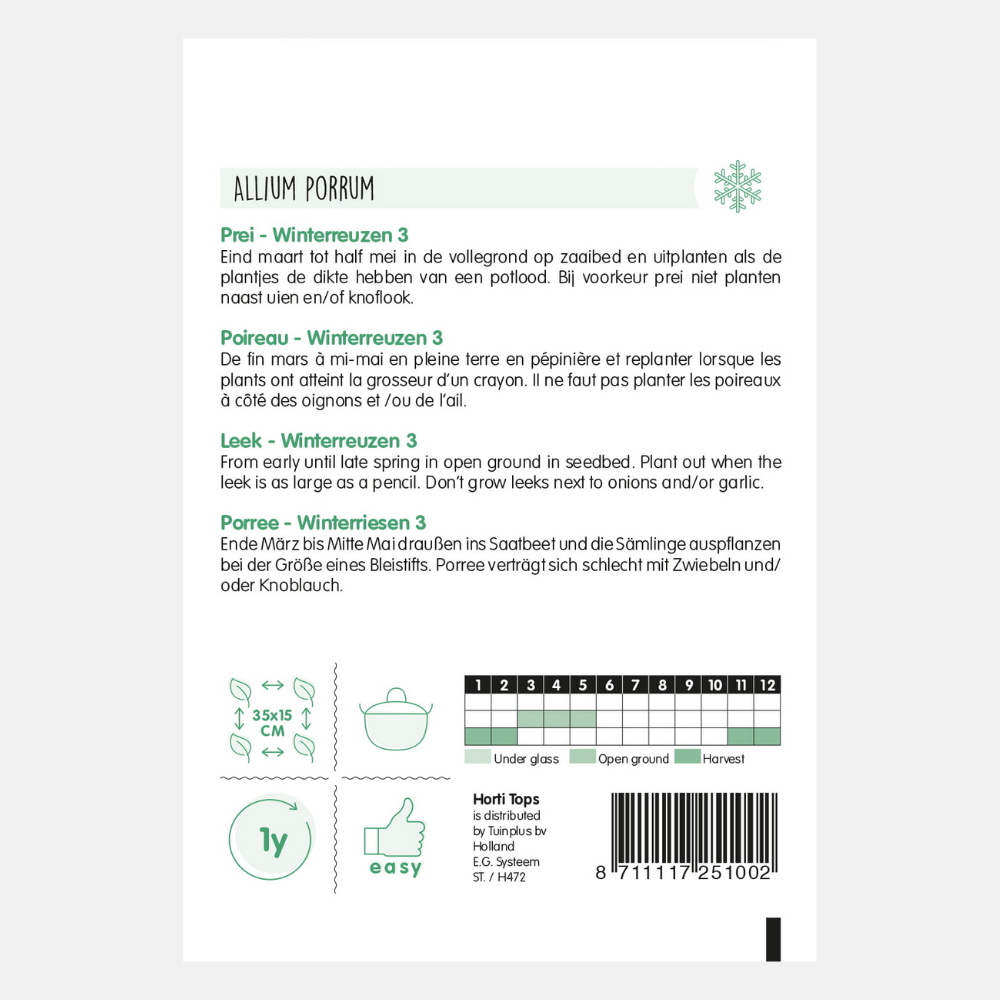 Leek 'Winterreuzen 3' - Brabant type