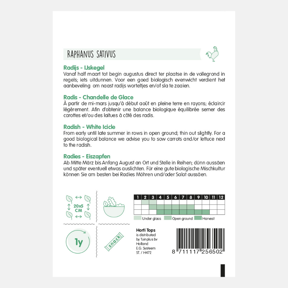 Radis 'Icicle'/'Long White'