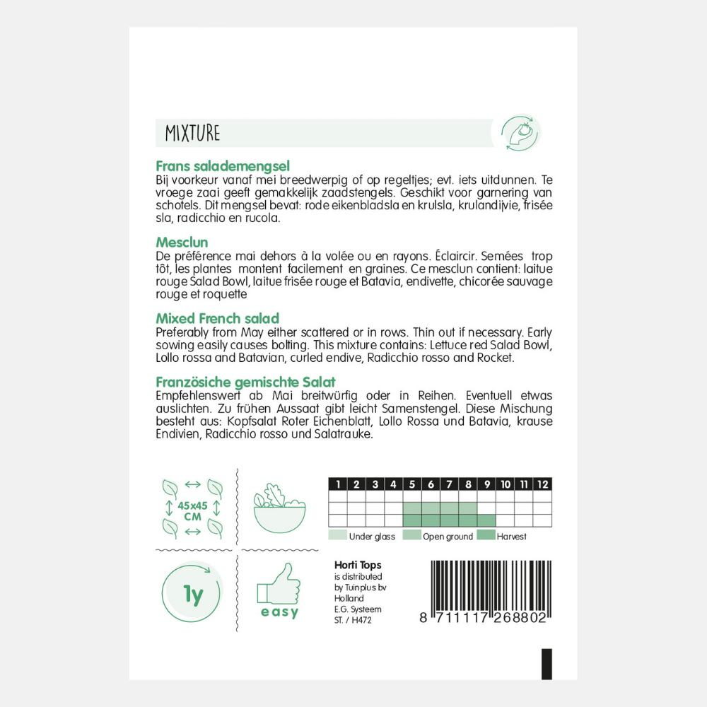 Pick lettuce mesclun - French salad mixture