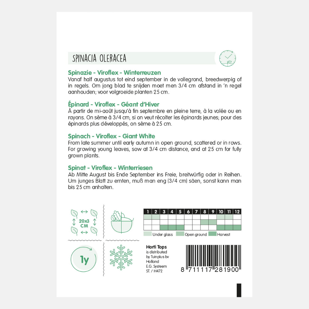 Spinach 'Viroflex'/'Winter Giants'