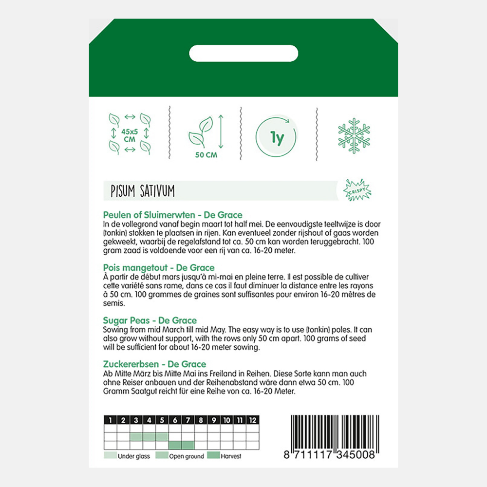 Sluimererwten/peultjes 'De Grace' - laag