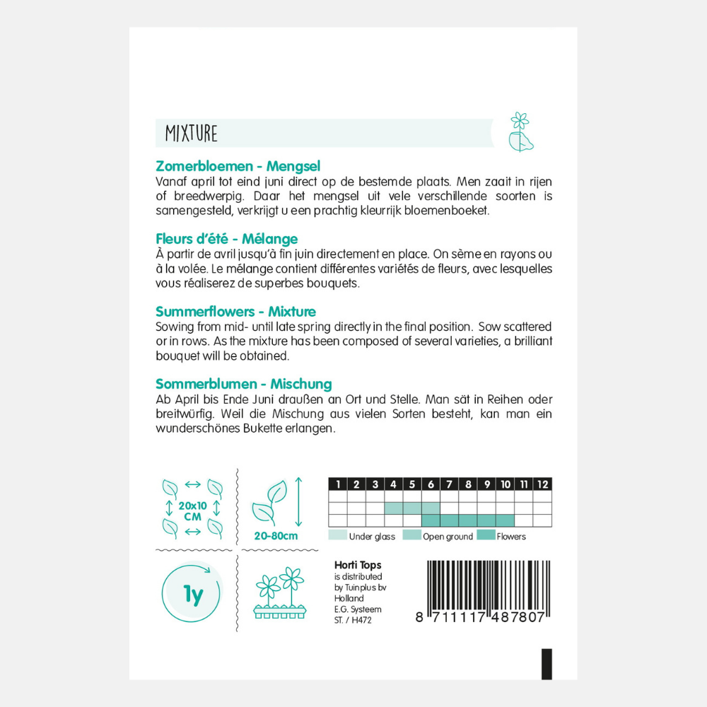 Fleurs d'été - mixtes