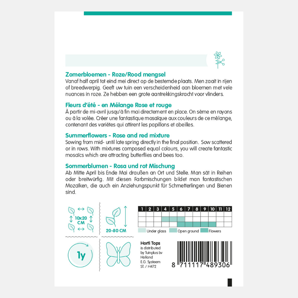 Summer flowers - pink/red