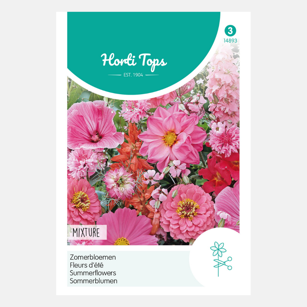 Summer flowers - pink/red