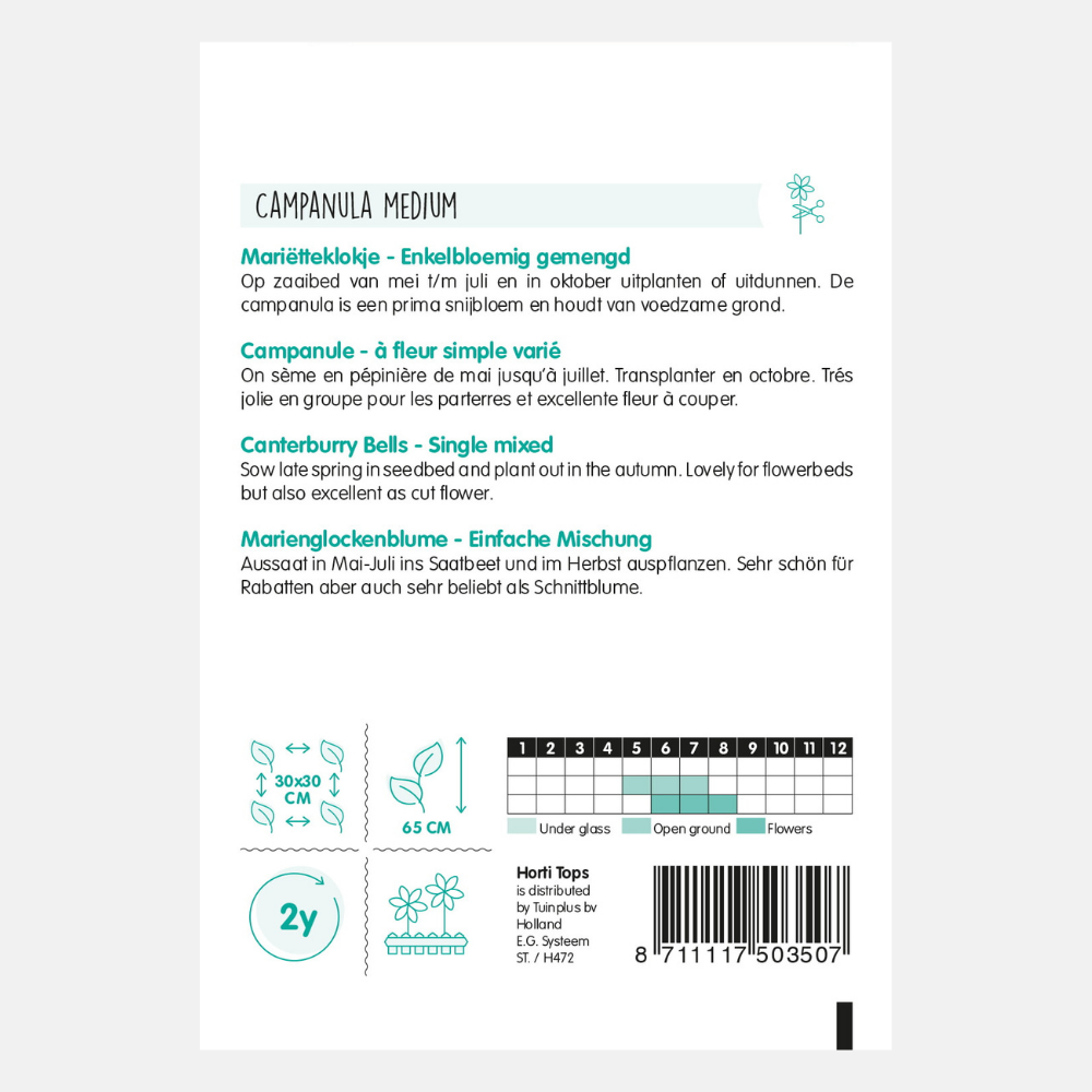 Marietteklokje - mélange de fleurs simples