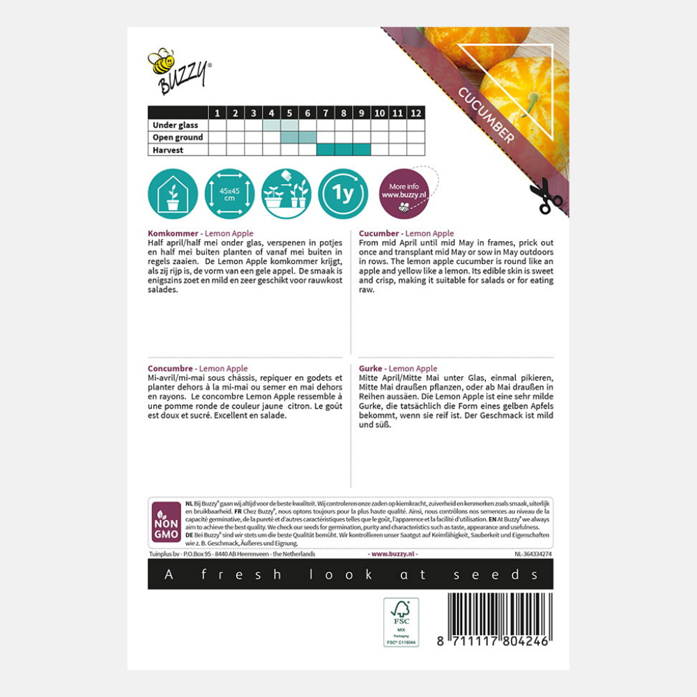 Cucumber 'Lemon Apple'