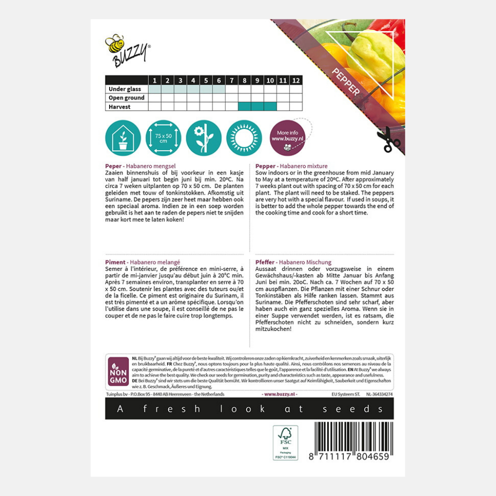 Piment 'Habanero' - mélange