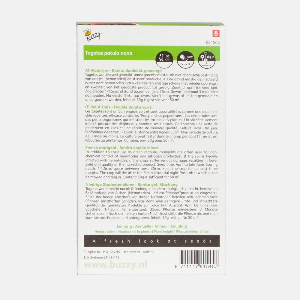 Tagètes/Soucis d'Afrique – Engrais vert