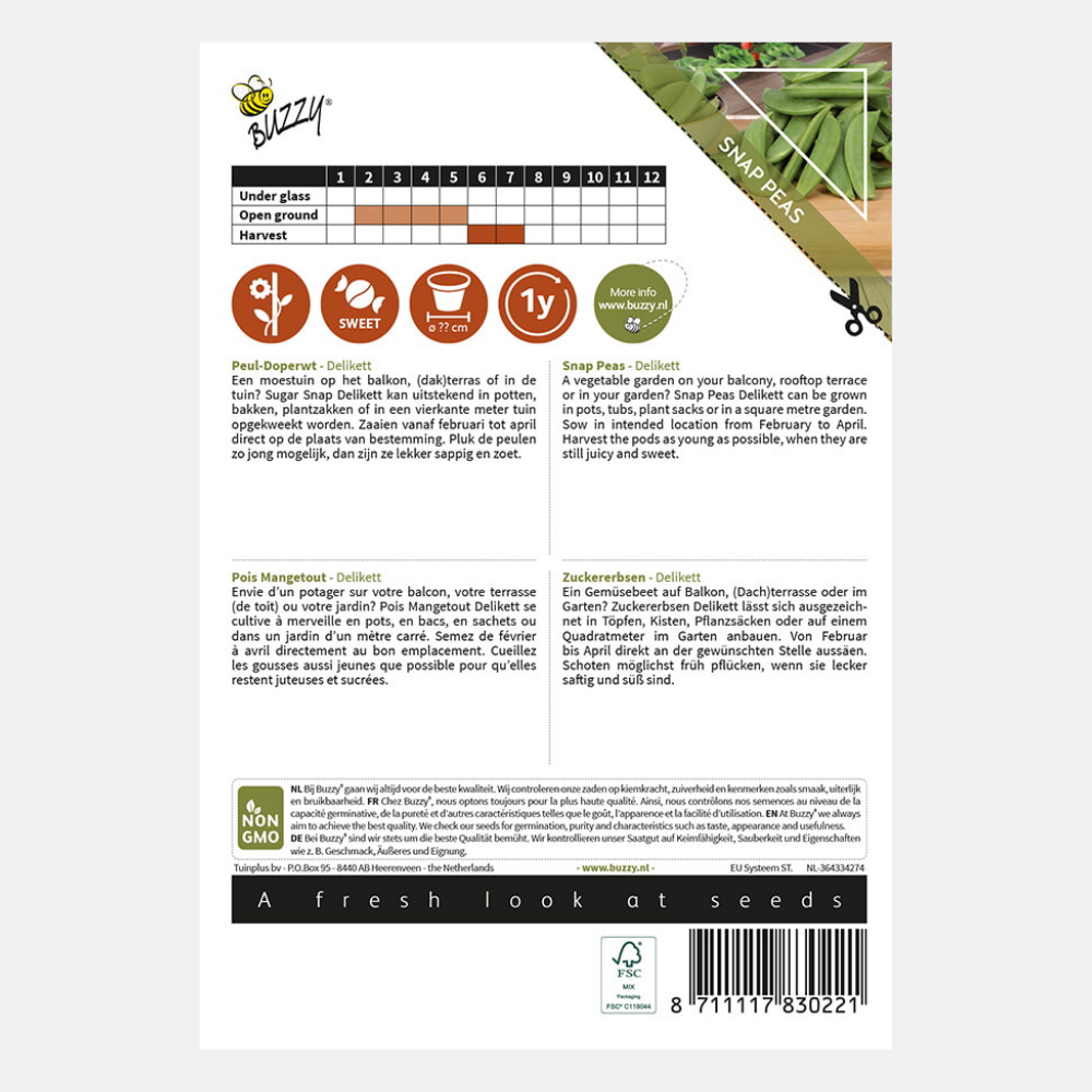 Pois sucrés « delikett » - adaptés aux pots