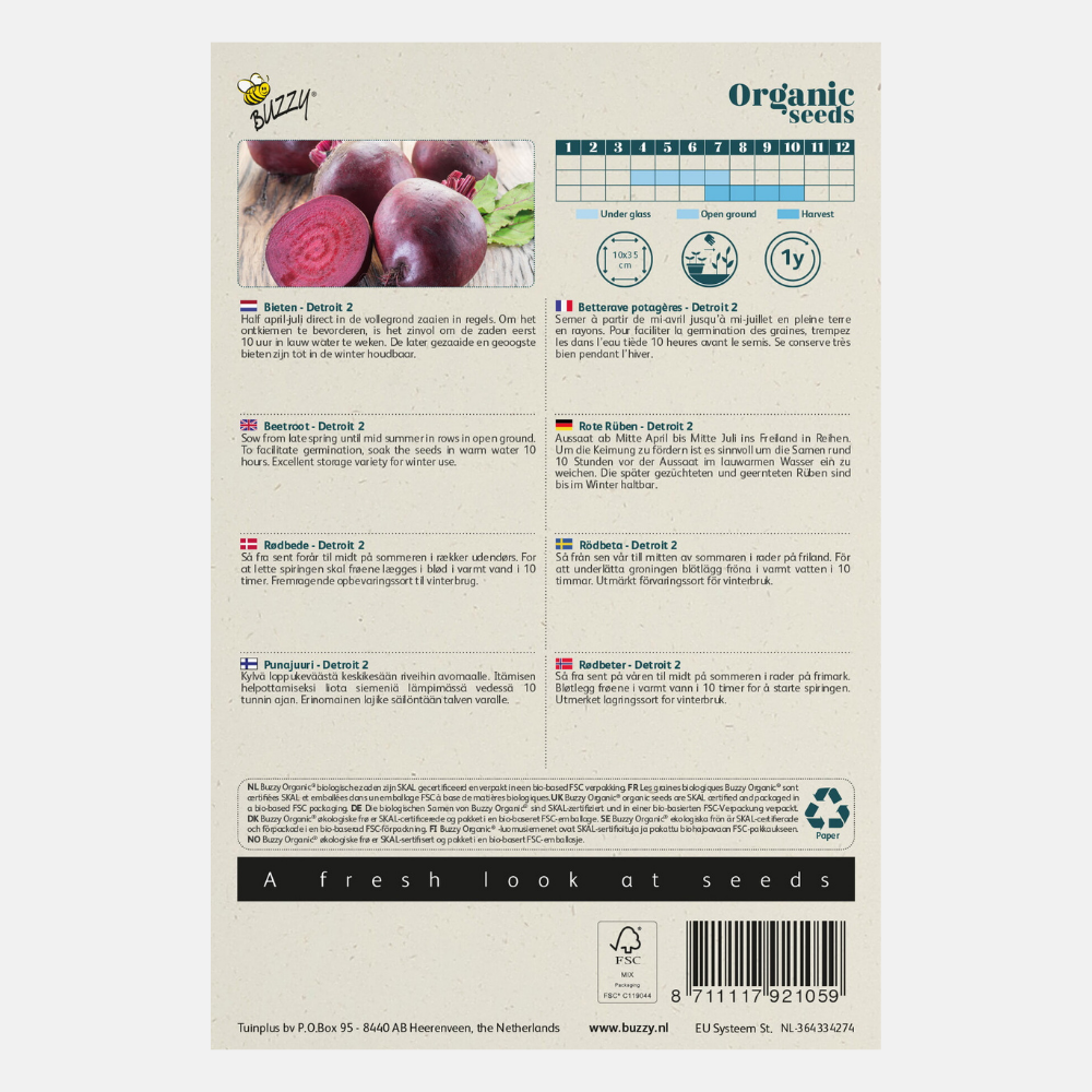 Betteraves 'Detroit' BIO