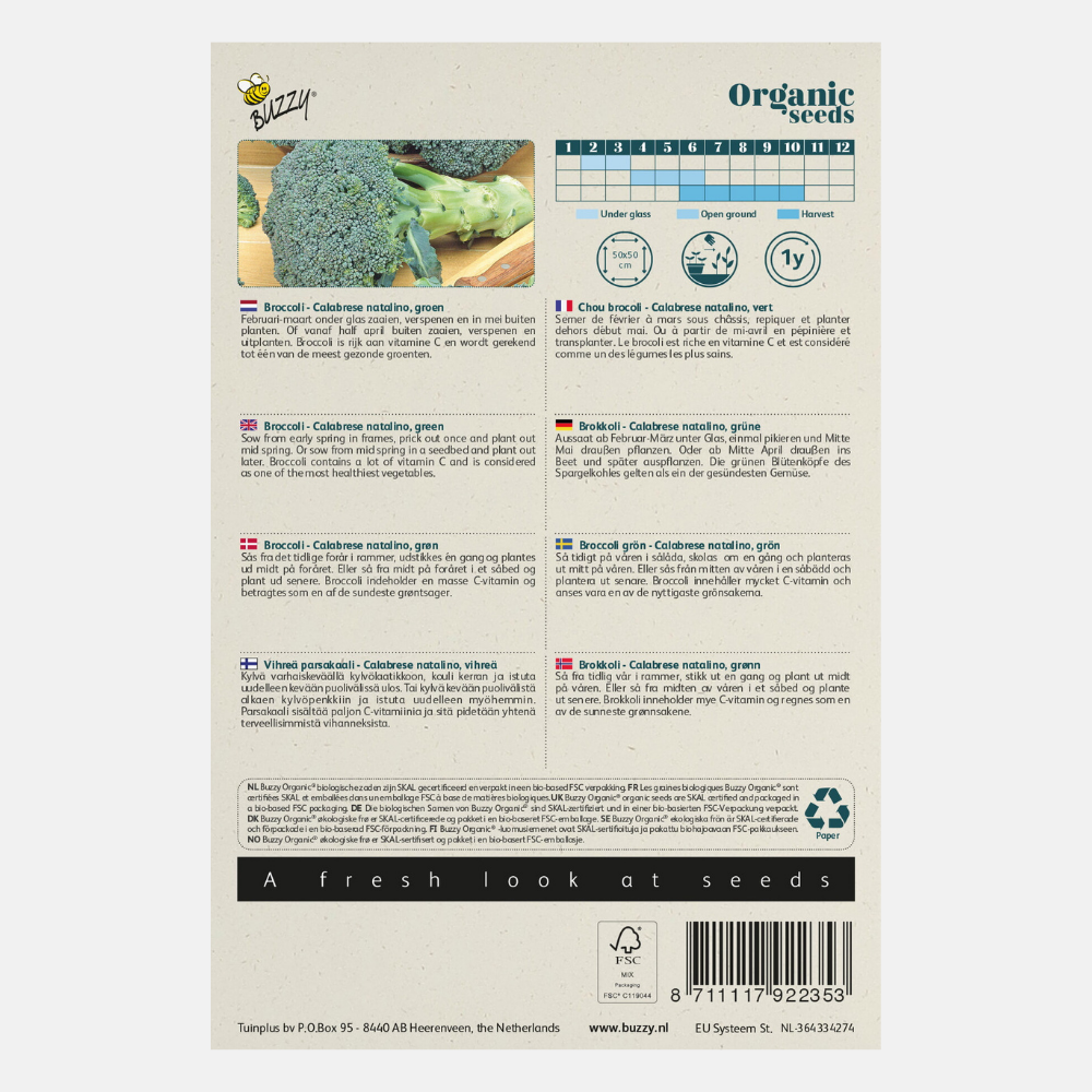 Brocoli 'Vert Calabrese' BIO
