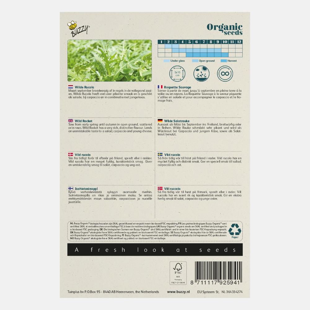 Arugula 'Wild Perennial' BIO