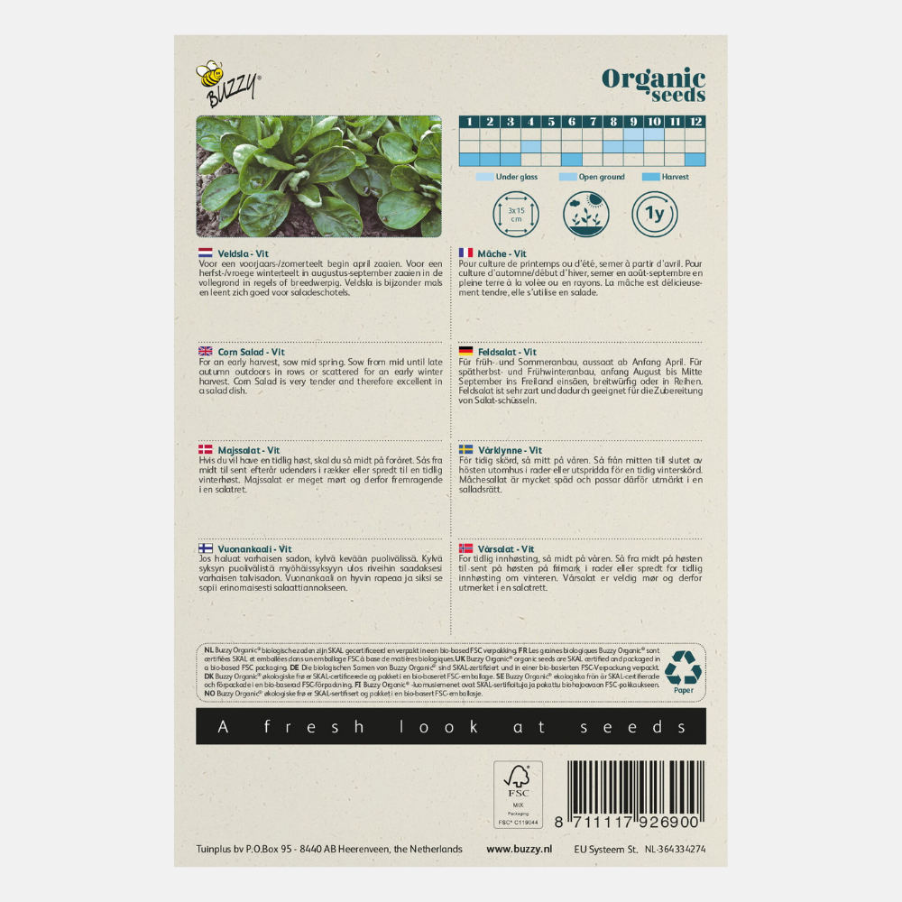 Veldsla 'Grote Noordhollandse' BIO