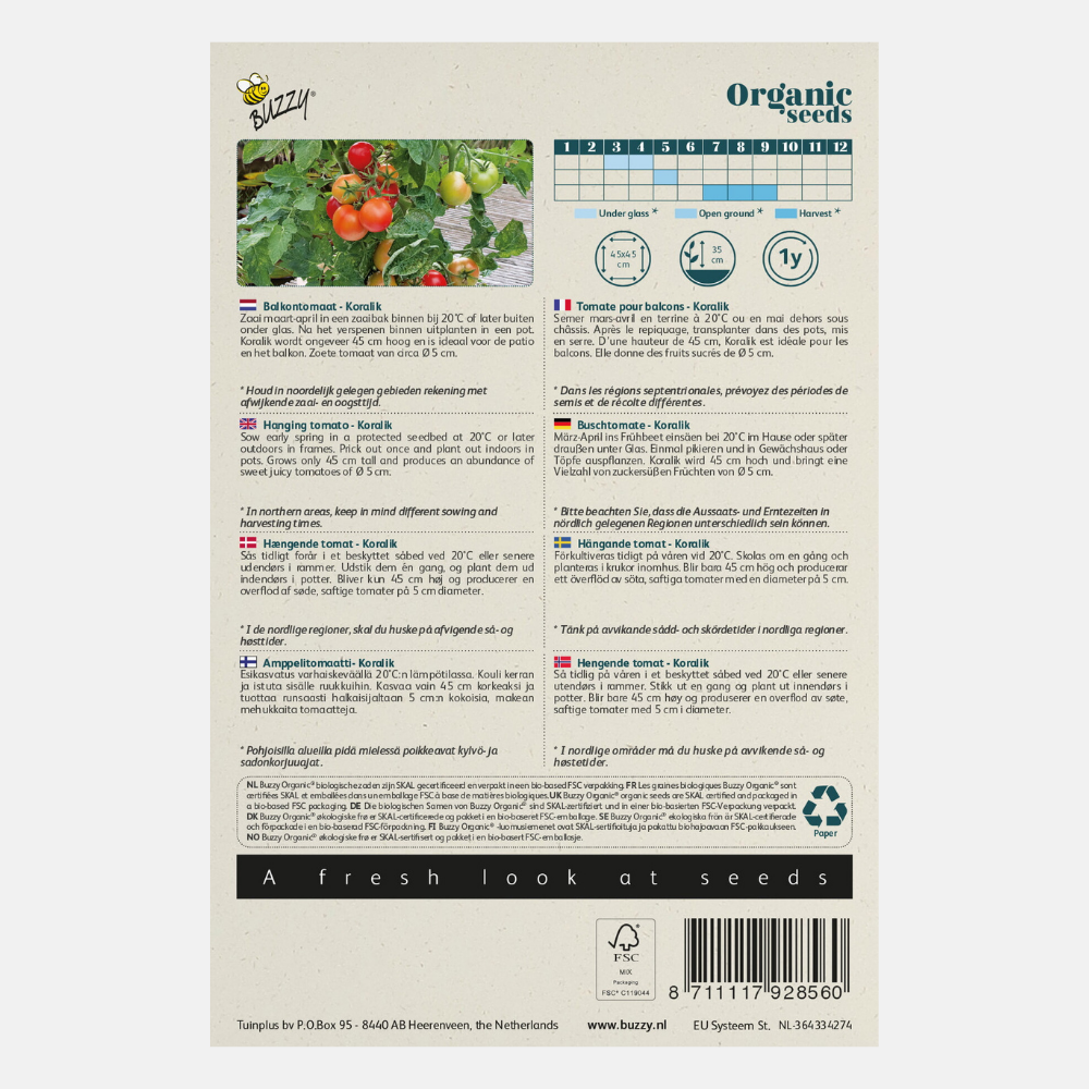 Tomate suspendue 'Koralik' BIO