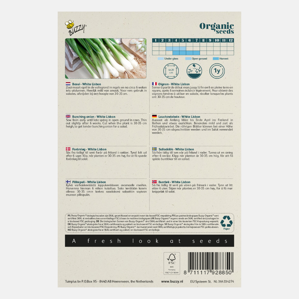 Spring onions 'White Lisbon' BIO
