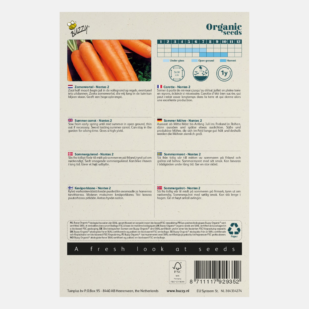 Carrots 'Nantes 2' BIO