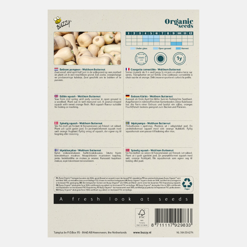 Pompoen 'Waltham' BIO