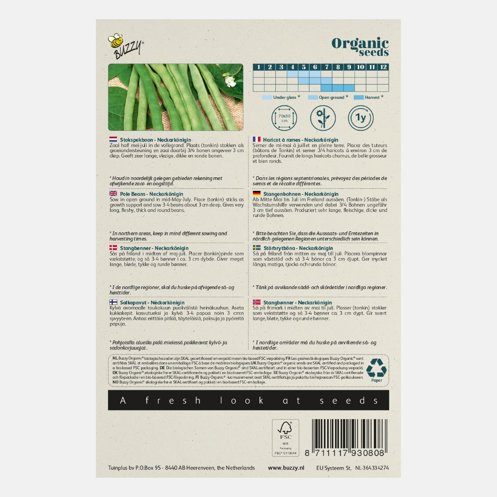 Stick bean 'Neckarkönigin' BIO