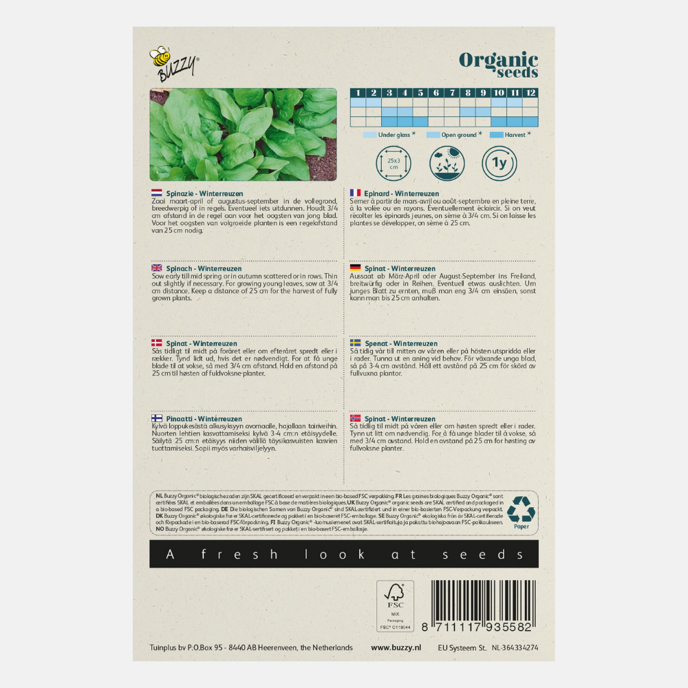 Spinazie 'Winterreuzen' BIO