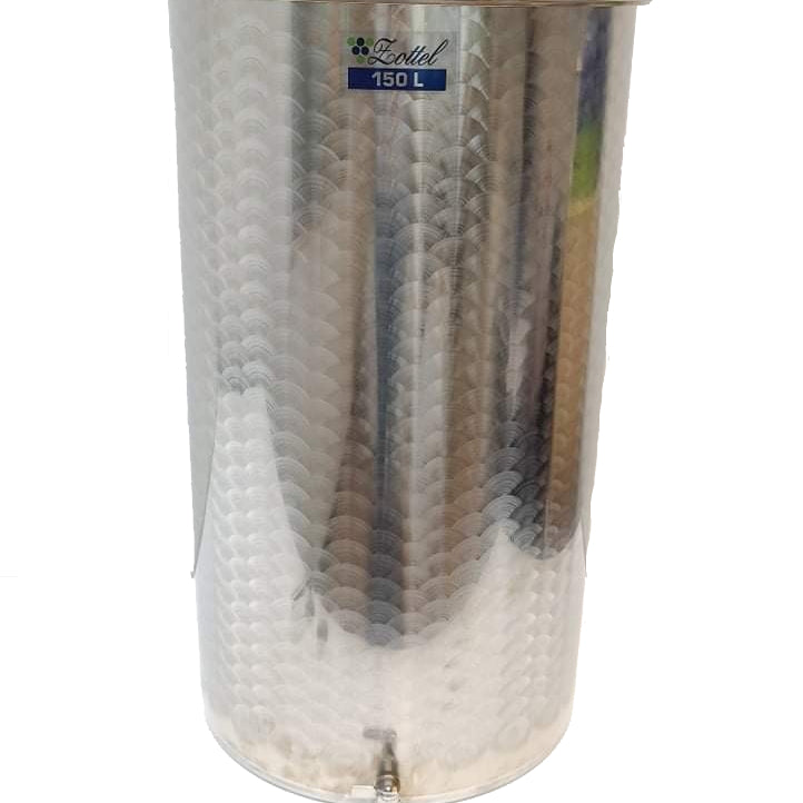 Cuve inox 150 litres avec couvercle flottant, pompe, pneu et joint d'eau