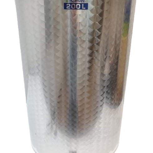 Cuve inox 200 litres avec couvercle flottant, pompe, pneu et joint d'eau
