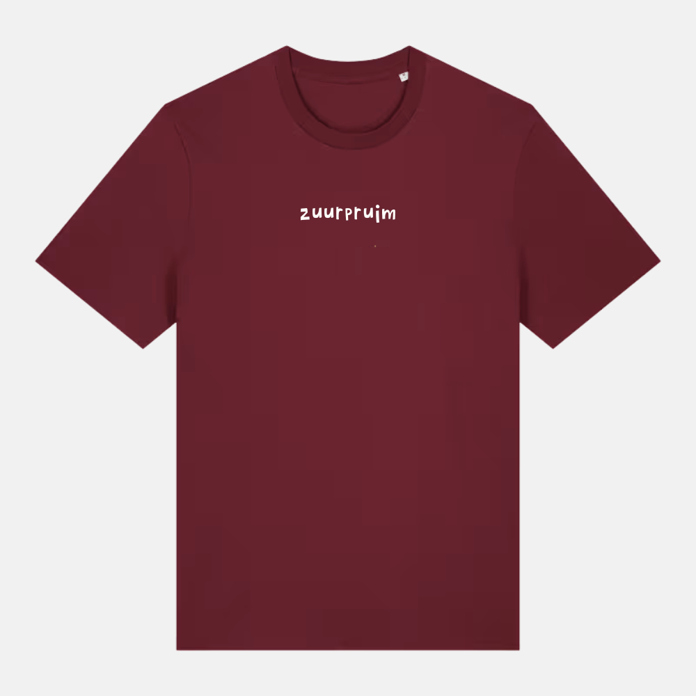 Unisex t-shirt - Zuurpruim geborduurd