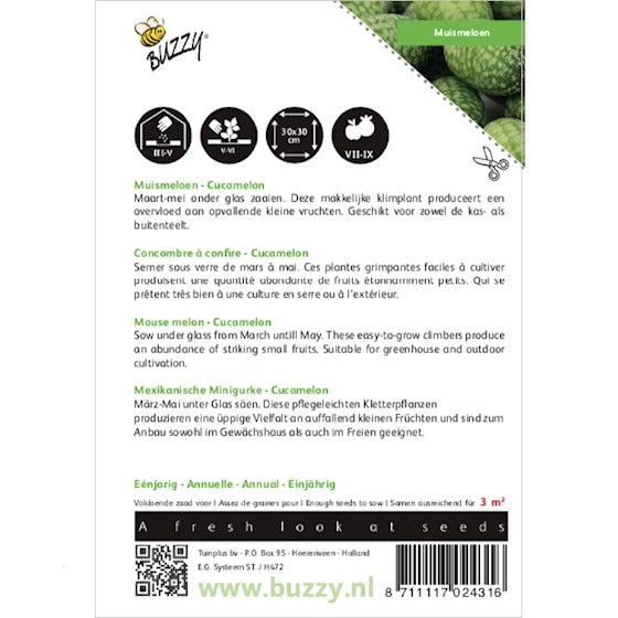 Cucamelons muismeloen 15 zaden Buzzy Seeds