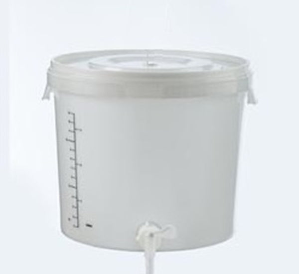 Seau d'infusion avec couvercle 16L gradué avec robinet