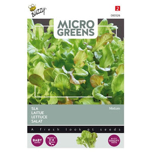 Buzzy Microgreens kiemgroenten. Sla gemengd 1 gram