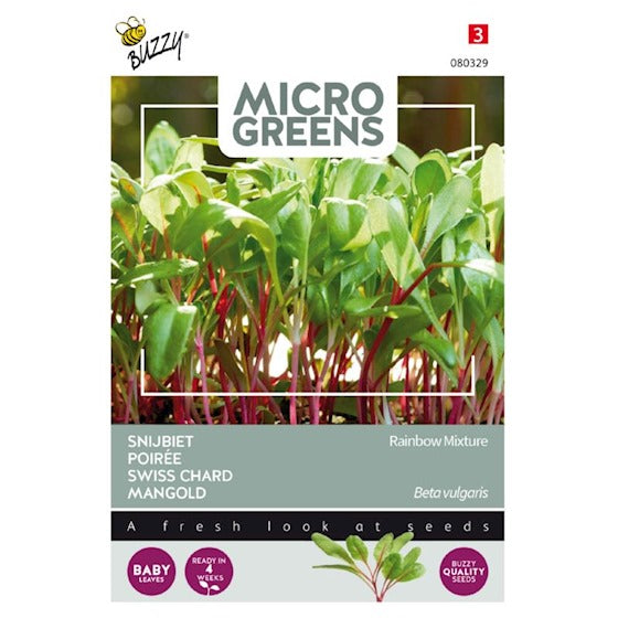 Buzzy Microgreens kiemgroenten. Snijbiet 8 gram