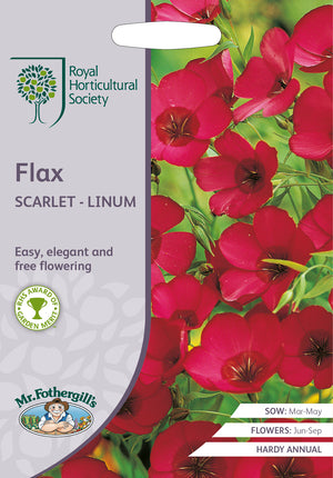 Rood vlas linum grandiflorum Flax Scarlet - 500 Zaden