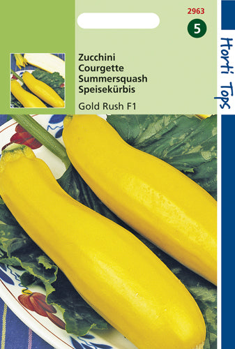 Courgettes Jaunes Courgettes Gold Rush F1 - contenu: 2 grammes