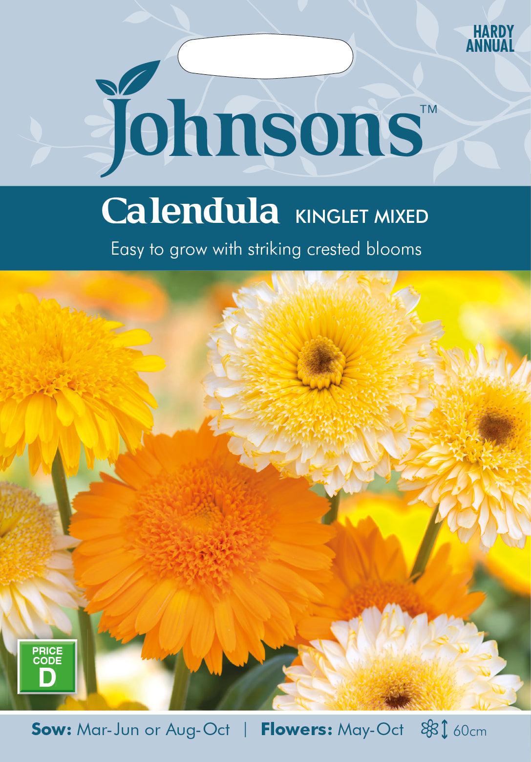 GOUDSBLOEM - Calendula 'Kinglet Mixed' (inh:. 60 zaden)