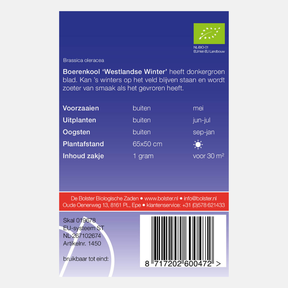 Kale 'Westlandse Winter' BIO